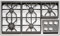 Wolf 36" Gas Cooktop In Platinum Stainless Steel