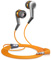Sennheiser Orange And Silver In Ear Headphones
