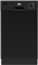 Whirlpool Black 18" Built-In Dishwasher