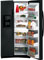GE  High Gloss Black Side-By-Side Refrigerator