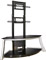 BellO Silver And Black Audio Video Table With Universal Flat Panel TV Mounting System