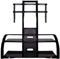 BellO Black Audio Video Table With Universal Flat Panel TV Mounting System