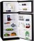 Frigidaire 17 Cubic Foot Stainless Steel With Black Accents Top Mount Refrigerator
