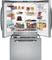 GE Clean Steel French Door Bottom-Freezer Refrigerator