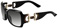 Gucci Womens Bambo Horsebit Detail Dark Grey Lens Sunglasses