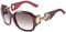 Gucci Womens Crystal Horsebit Mauve Lens Sunglasses
