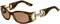 Gucci Womens Crystal Horsebit Brown Lens Sunglasses