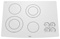 Whirlpool 30" Built-In White Electric Cooktop