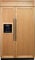 Dacor Integrated Overlay Panel 42" Built In Side By Side Refrigerator With Dispenser