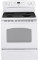 GE White 30" Free-Standing CleanDesign Electric Range
