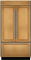 Jenn-Air 42" Overlay Built-In French Door Bottom Mount Refrigerator