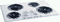 GE 30" Built-In Electric Cooktop In White On White