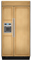 KitchenAid Brushed Aluminum 36" Built-In Overlay Side By Side Refrigerator