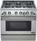 DCS 36" Professional Freestanding Liquid Propane Gas Range In Stainless Steel 