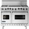 Viking Professional Series 48" Free Standing Sealed Burner Dual Fuel Range - Viking Blue Finish