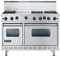Viking Professional Series 48" Free Standing Sealed Burner Gas Range - Black Finish