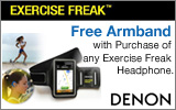 Denon - Receive a Free Armband with the purchase of any Exercise Freak Headphone. Expires: 6-16-13