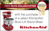 KitchenAid - Receive a Free Pasta Roller/Cutter with the purchase of a select Bowl-Lift Stand Mixer. Expires: 6-1-13