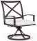 Sunset West La Jolla Swivel Dining Chair in Espresso | Canvas Flex Sunbrella