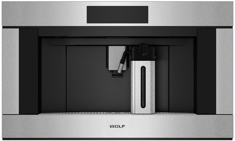 Front view of Wolf E Series Professional 30" Stainless Steel Built-In Coffee System