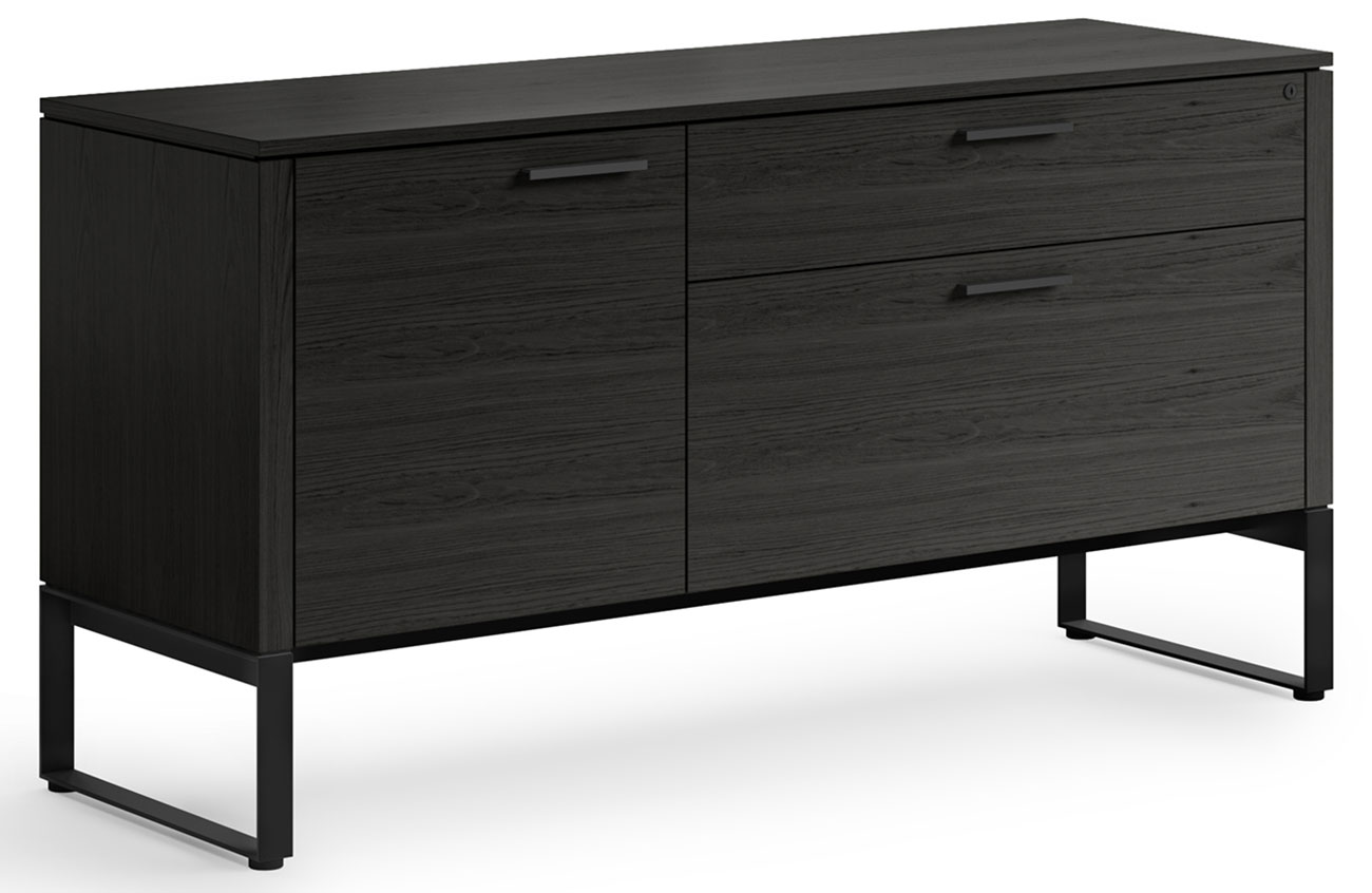 BDI Linea Charcoal Stained Ash Multifunction Cabinet