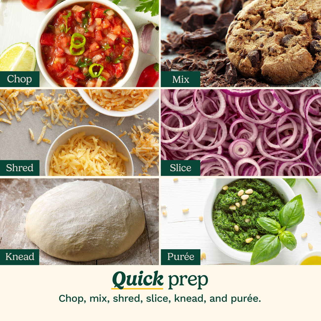 Food Processor Types of Prepping Detail