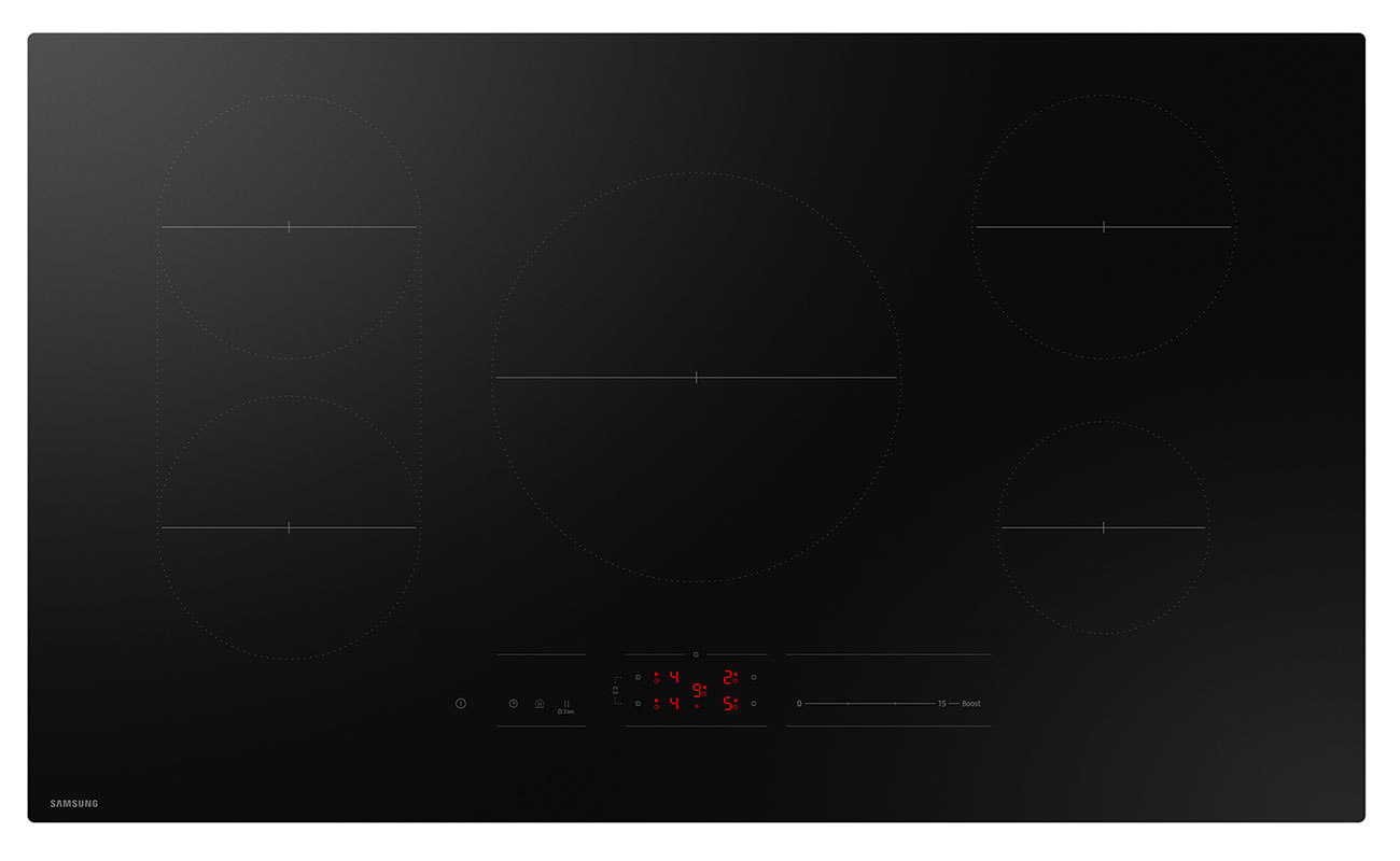 Top Front View of Samsung Cooktop in Black