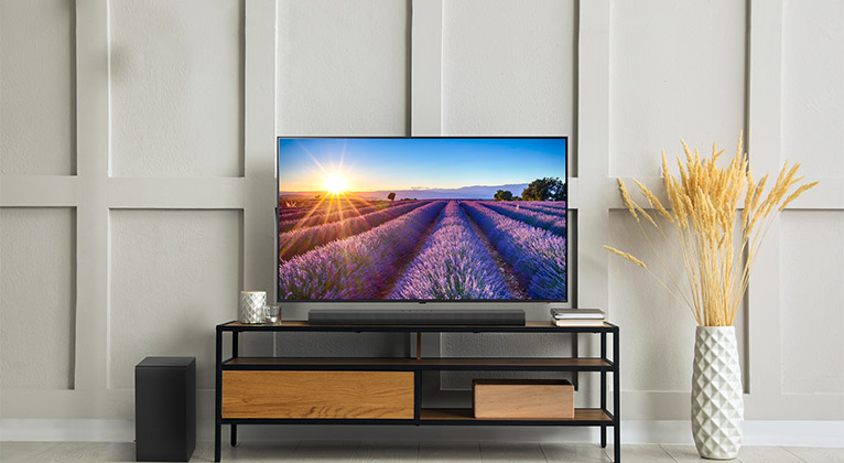 lifestyle of tv in living room