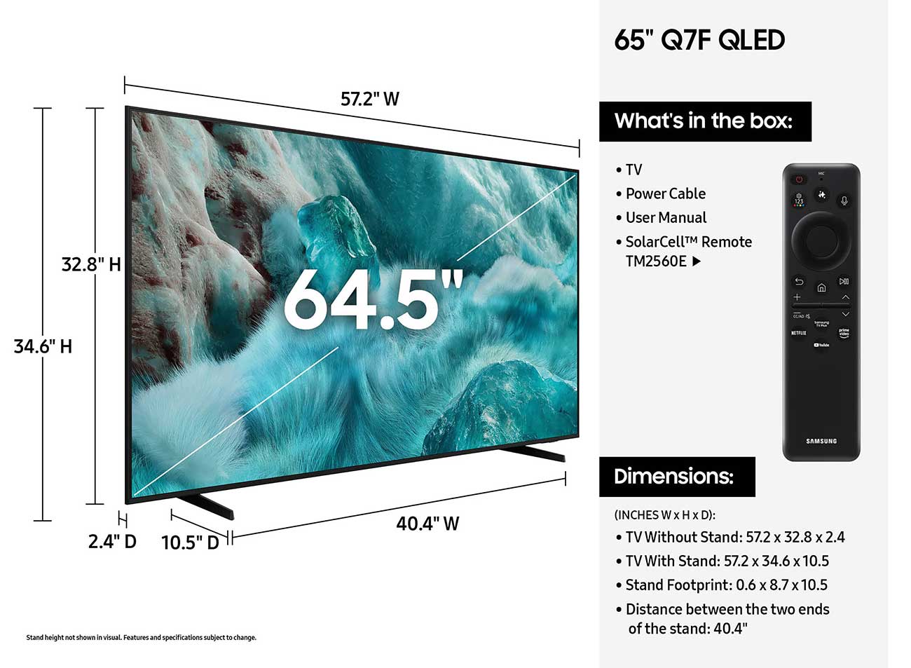 Samsung Q7F QLED TV What�s In
the Box image
