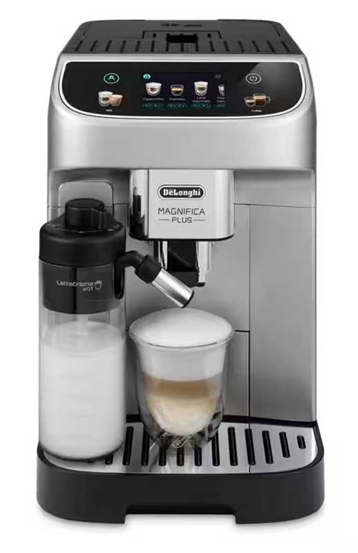 DeLonghi Magnifica Plus Automatic Espresso Machine in Silver/Black - ECAM32070SB