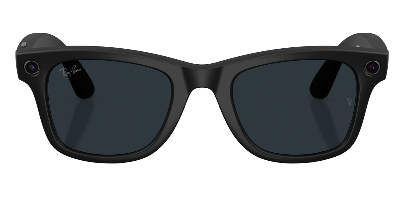 Front view of Ray-Ban Meta Sunglasses with grey lenses