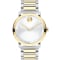 Movado BOLD Evolution 2.0 40mm Watch with Silver Dial and Two-Tone Stainless Steel Bracelet