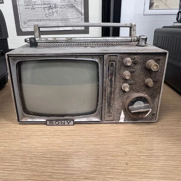 A Sony TV in the historical electronics and appliances museum at Abt