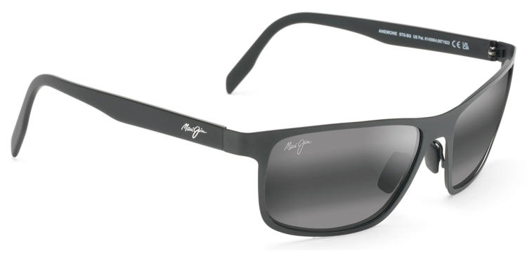 Maui Jim Anemone Polarized Sunglasses Black|Grey 60mm - 606-02 display picture 1