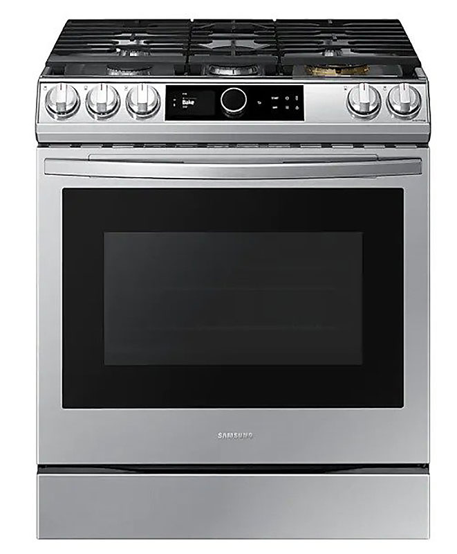 Samsung 6 Cu. Ft. Fingerprint Resistant Stainless Steel Slide-In Gas Range With Smart Dial, Air Fry & Wi-Fi - NX60T8711SS/AA