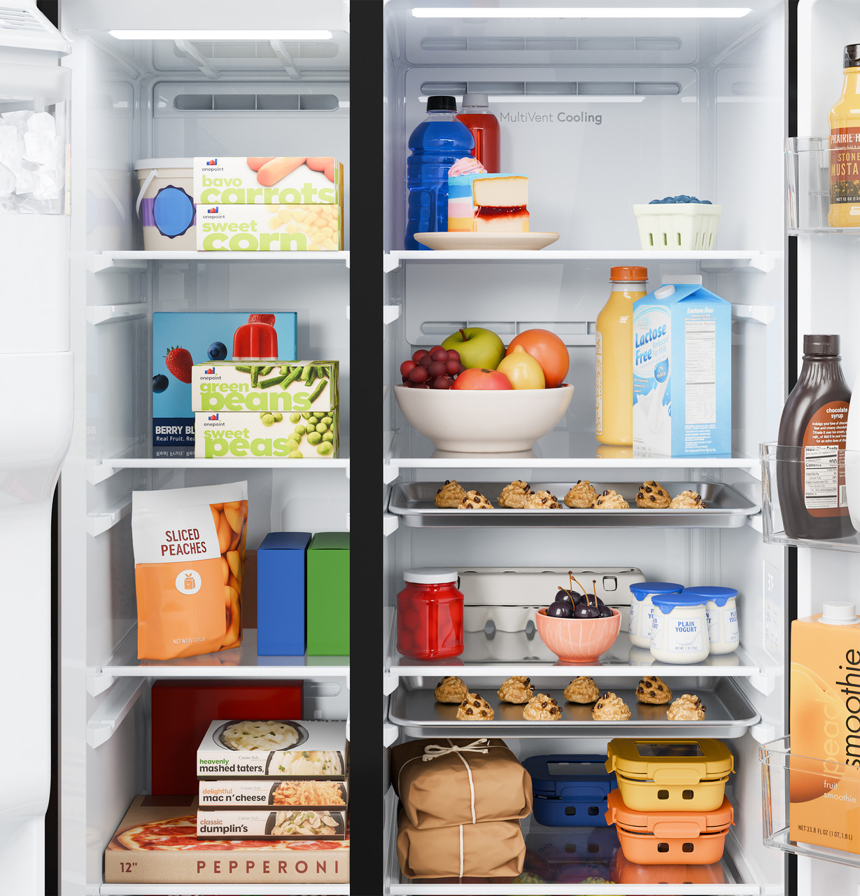 Inside Food view of GE Refrigerator