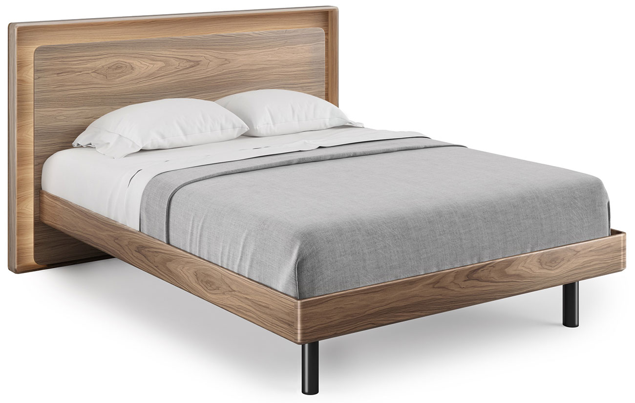 BDI Linq Bedroom Up-Linq Bed - King - in Natural Walnut