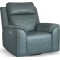 Flexsteel Vernon Power Swivel Gliding Recliner with Power Headrest, Lumbar, Heat and Massage in Admiral Fabric