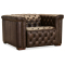 Hooker Furniture Living Room Savion Deux Power Recliner with Power Headrest in West Saddlewood Leather