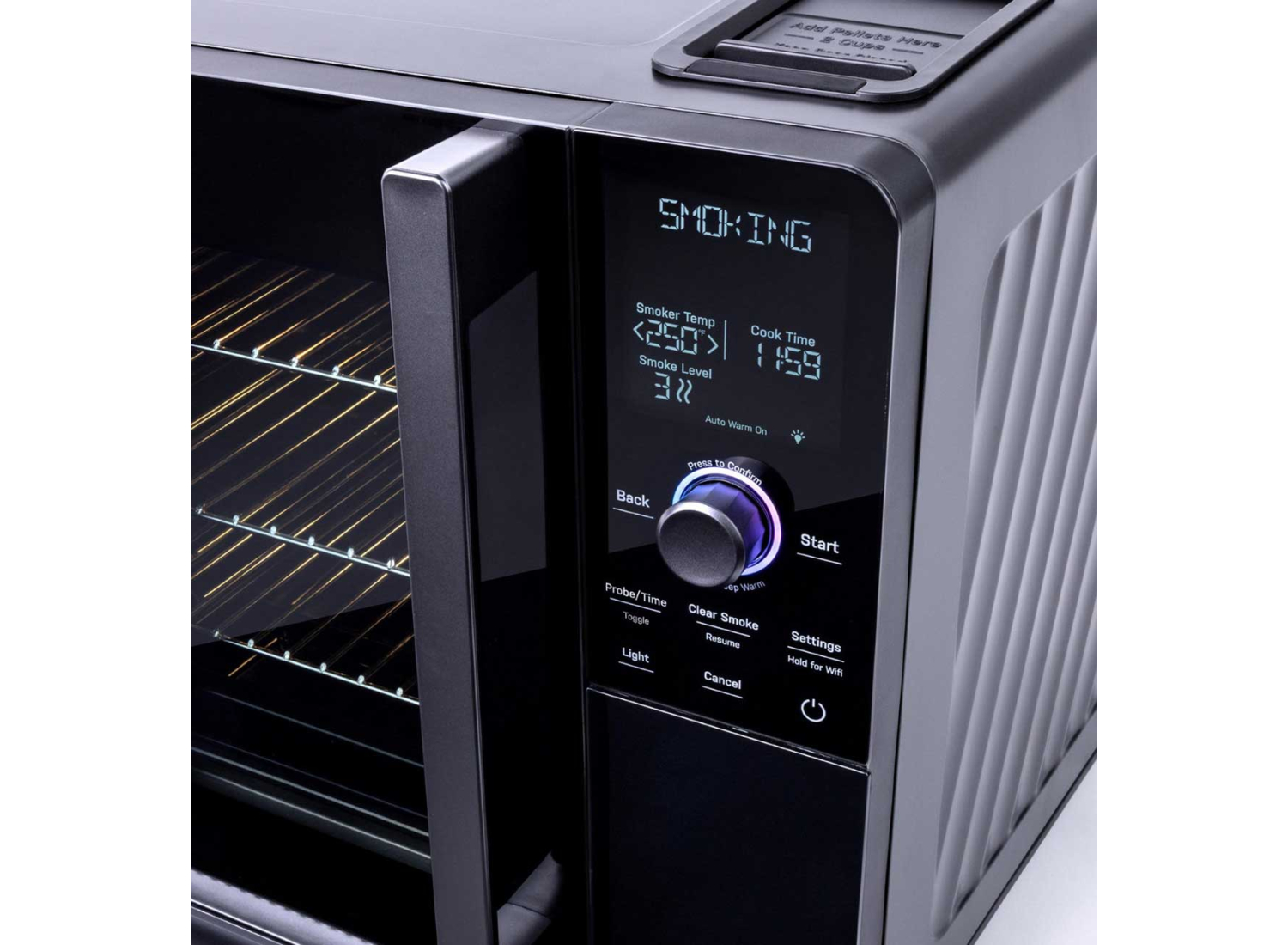 GE Profile Smart Indoor Smoker in Carbon Black | Abt