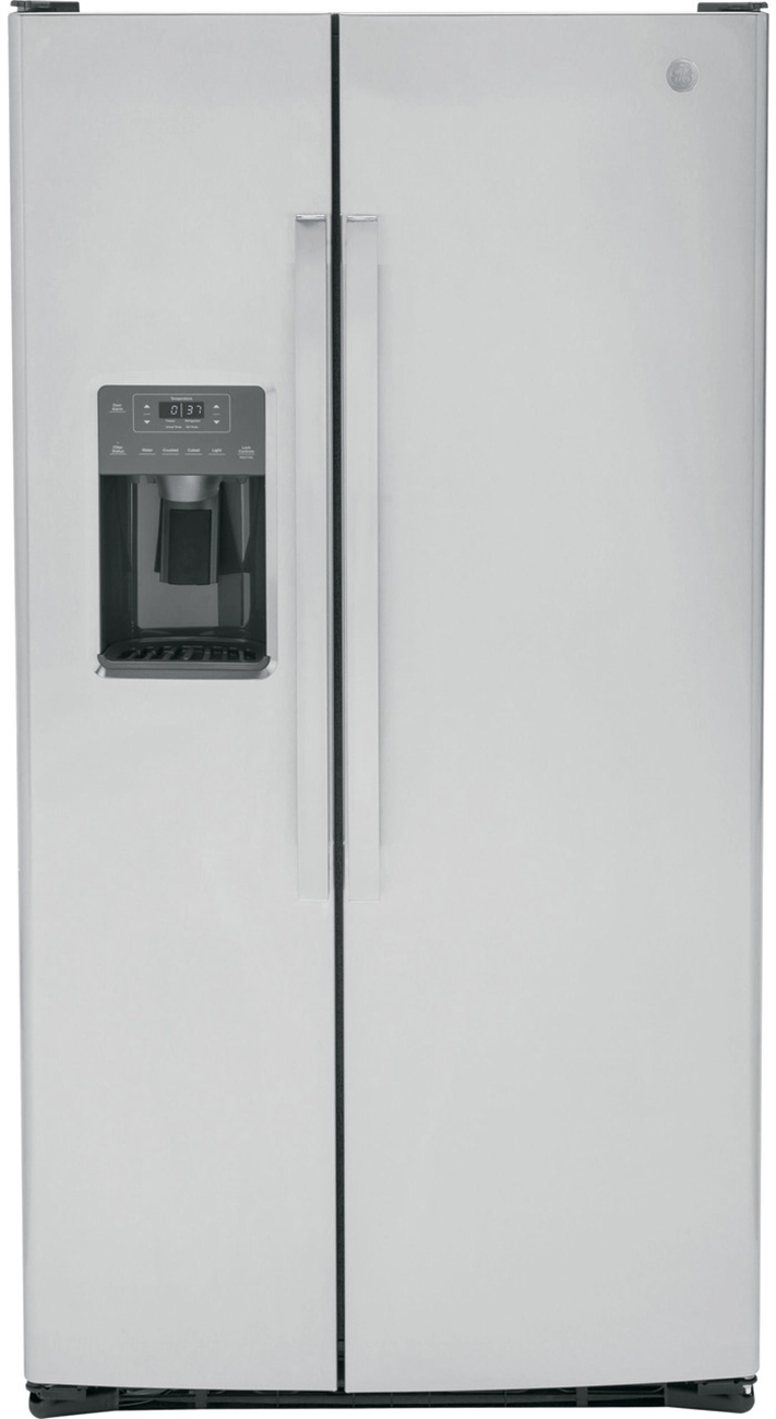 GE 25.3 Cu. Ft. Side-By-Side Refrigerator 36-Inch Wide in Stainless Steel - GSS25GYPFS