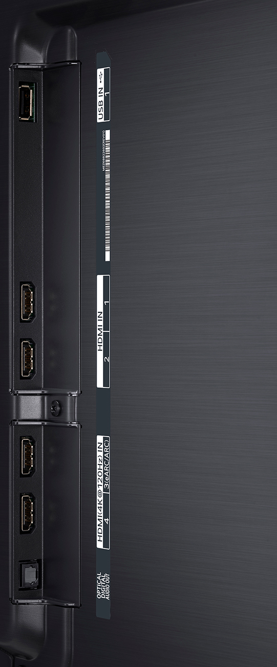 Side image of LG TV showing available ports