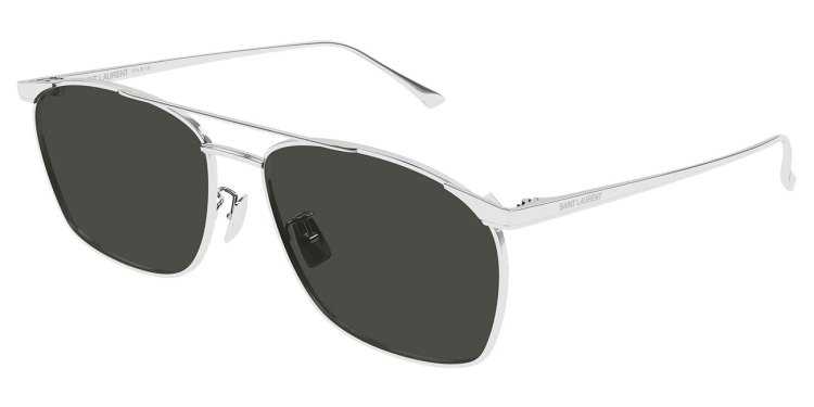 Saint Laurent SL Logo Sunglasses 57mm in Sil|Gray - SL 796  display picture 2