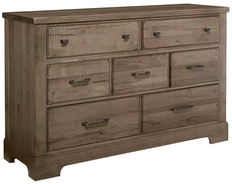Vaughan-Bassett Cool Rustic Stone Grey 7 Drawer Dresser - 172-002