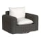 Sunset West Cabo Oversized Swivel Club Chair in Soothe Pearl Sunbrella | Kahlua