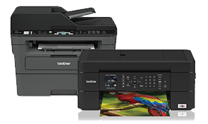 Brother printer and fax cmobo printer with a colored photo print device