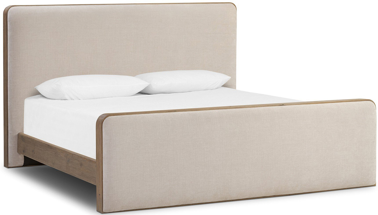 Four Hands Pierce Bed - Queen - in Holland Sand Fabric - 249200-001