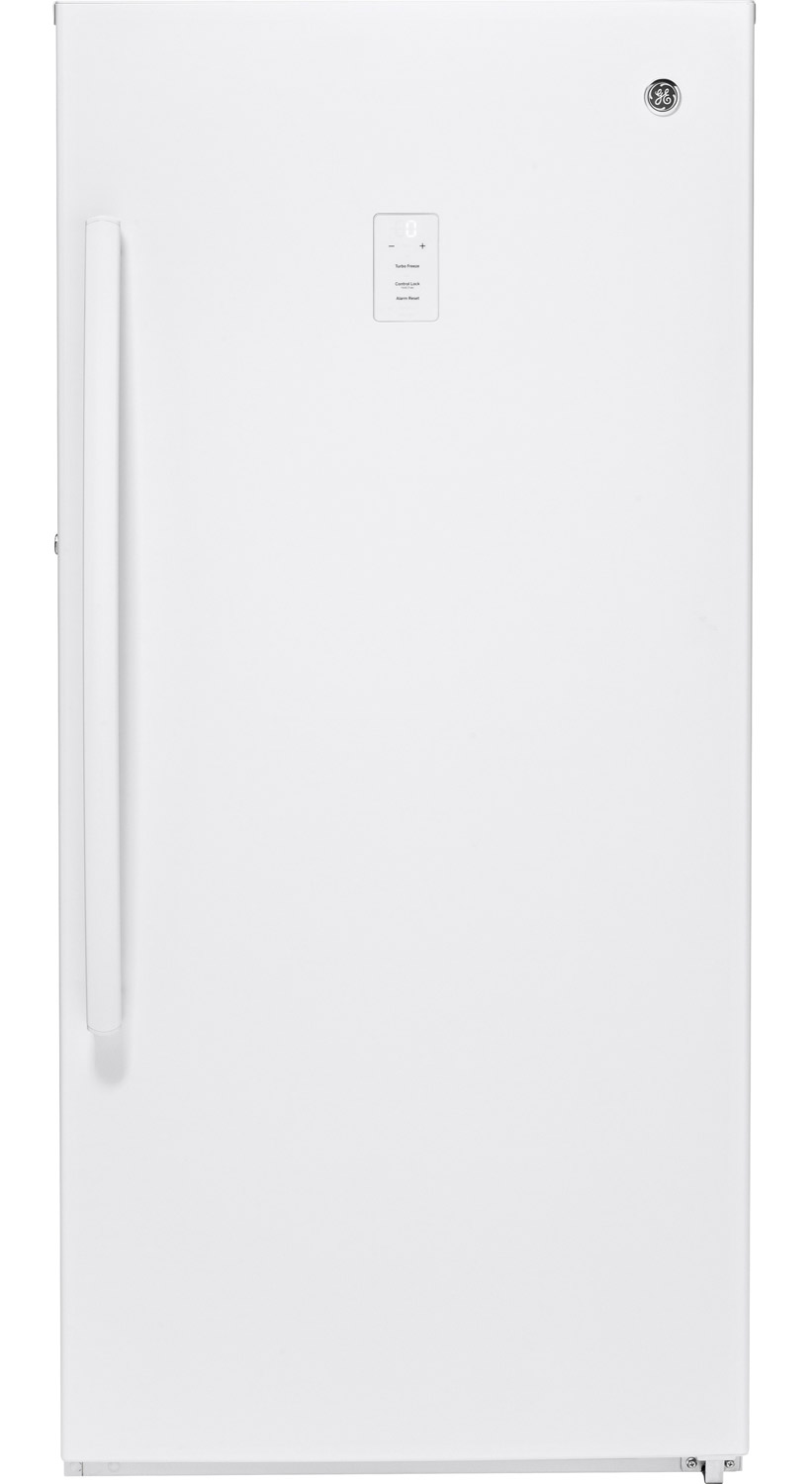 Front of freezer in White.