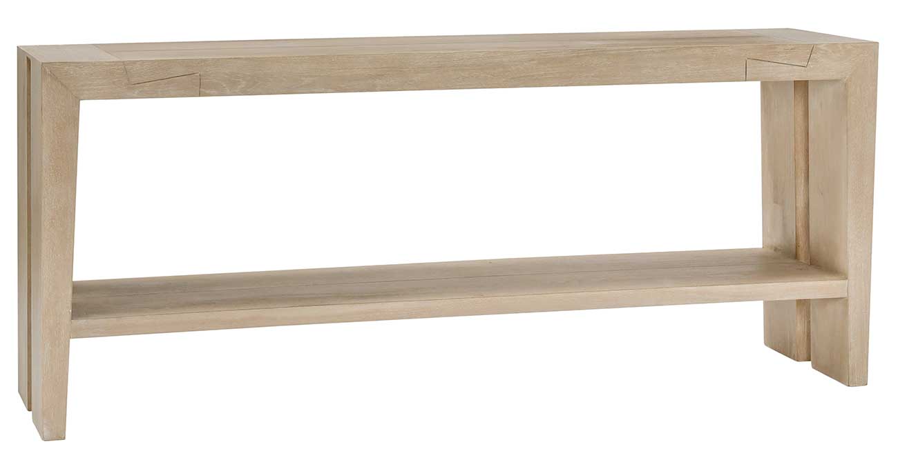 Classic Home Troy Rectangle 72" Console Table Solid Wood in Aged Cream