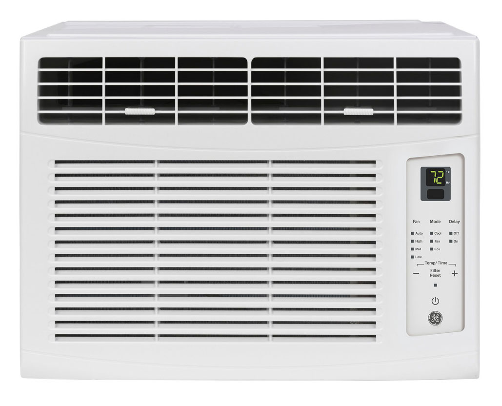 Front of GE Air Conditioner in White